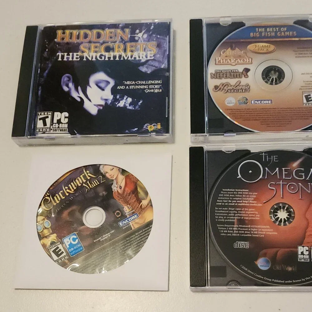 PC Video Game Lot Hidden Objects/Puzzles/Mini Games/Seek & Find/Brain Teasers